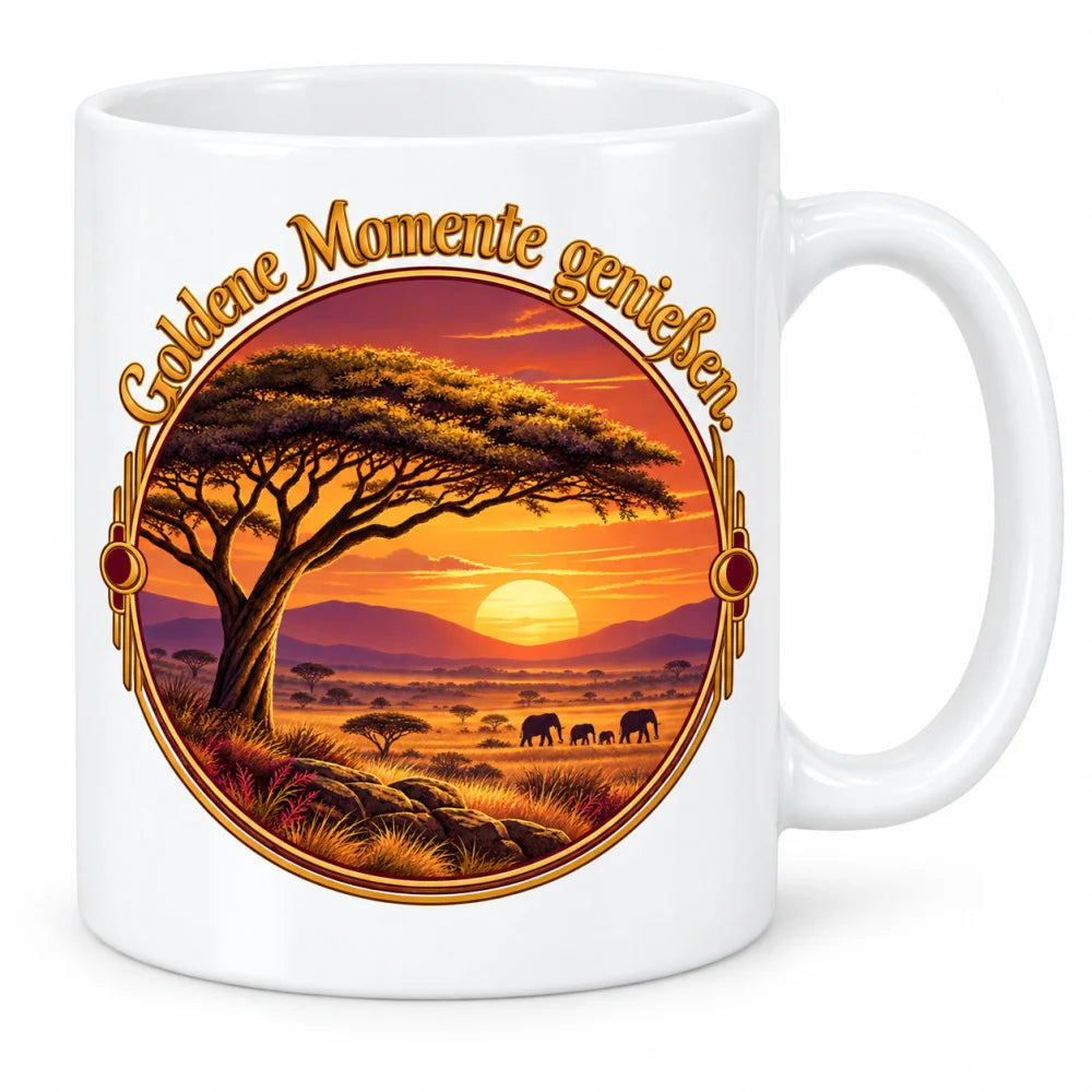 WS-Trend Afrika Tasse Keramik 330 ml mit Spruch 10 Motive als Geschenk - WS-Trend.de
