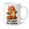 Kaffeedrache Tasse - humorvolles Geschenk - 330 ml beidseitig bedruckt