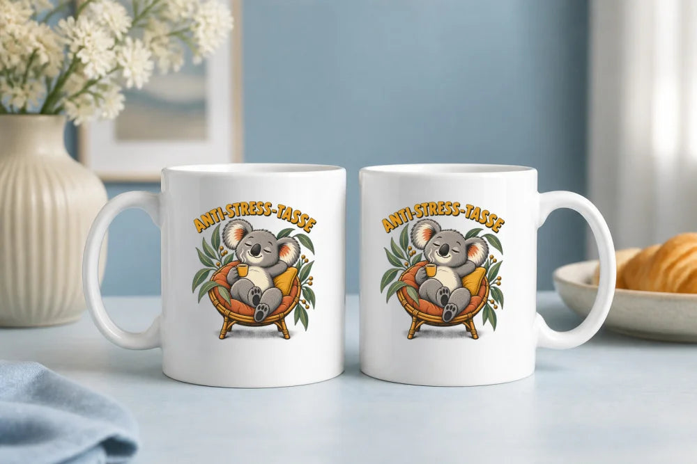 Anti-Stress-Tasse Koala – Keramiktasse 325 ml - WS-Trend.de
