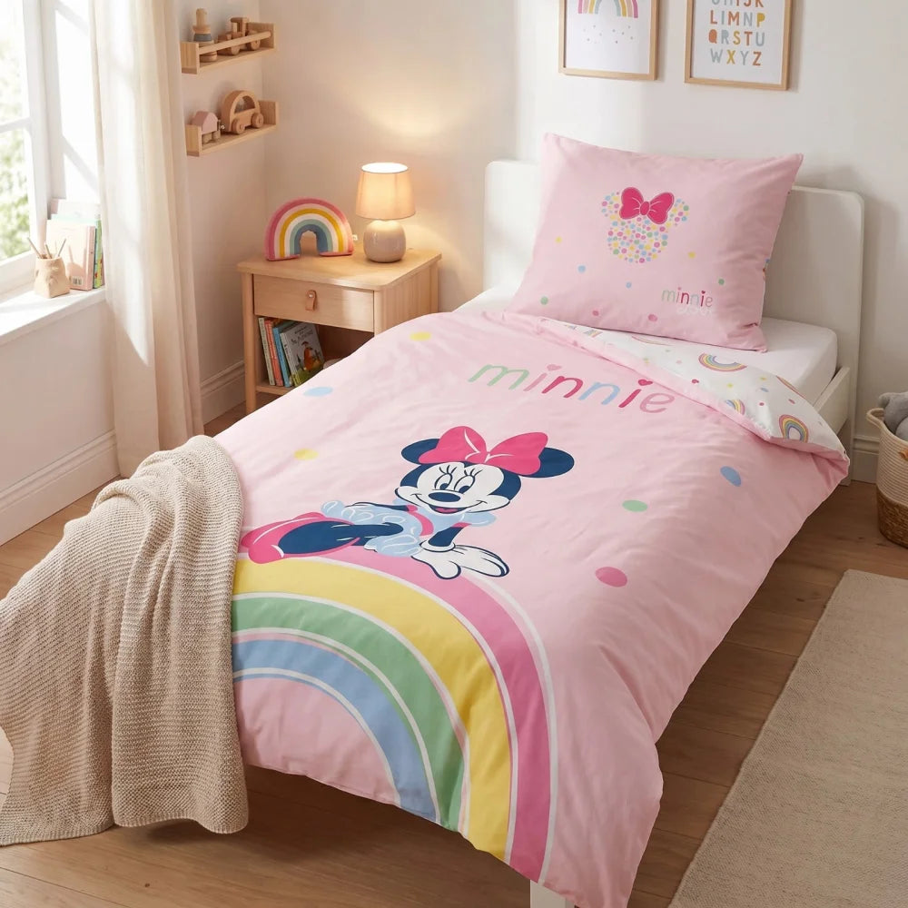 Disney Minnie Maus Kinder Mikrofaser Bettwäsche 2tlg. Set 135-140x200 65x65 - WS-Trend.de