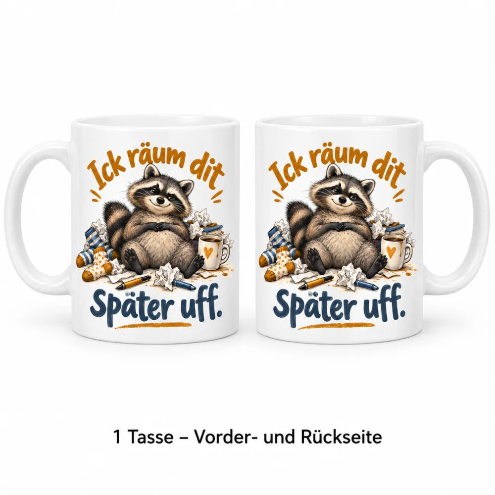 WS-Trend Berliner Waschbär Tasse lustiger Spruch Keramik 330 ml witzig - WS-Trend.de