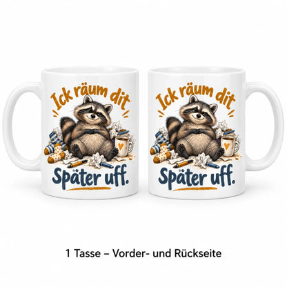 WS-Trend Berliner Waschbär Tasse lustiger Spruch Keramik 330 ml witzig - WS-Trend.de