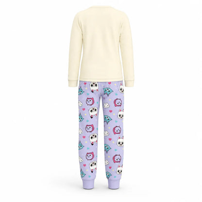Gabbys Dollhouse Kinder Mädchen langarm Schlafanzug Pyjama 104-128 - 100% Baumwolle - WS-Trend.de