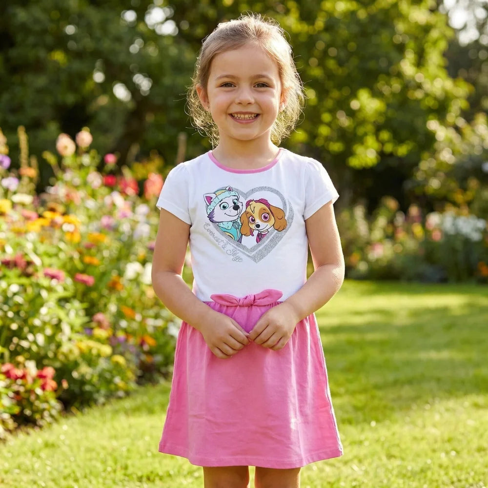 Paw Patrol Skye der Flughund Kinder kurzarm Kleid Sommerkleid 98 -128 Baumwolle - WS-Trend.de