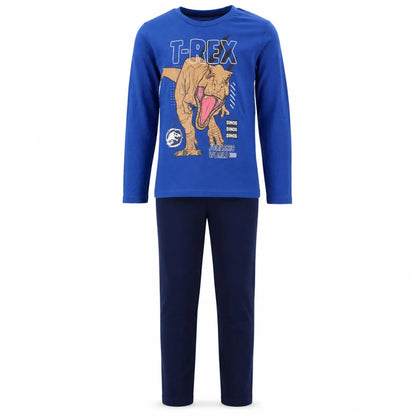 Jurassic World T-Rex Jungen Kinder Pyjama Schlafanzug 100% Baumwolle Gr. 104-116 - WS-Trend.de