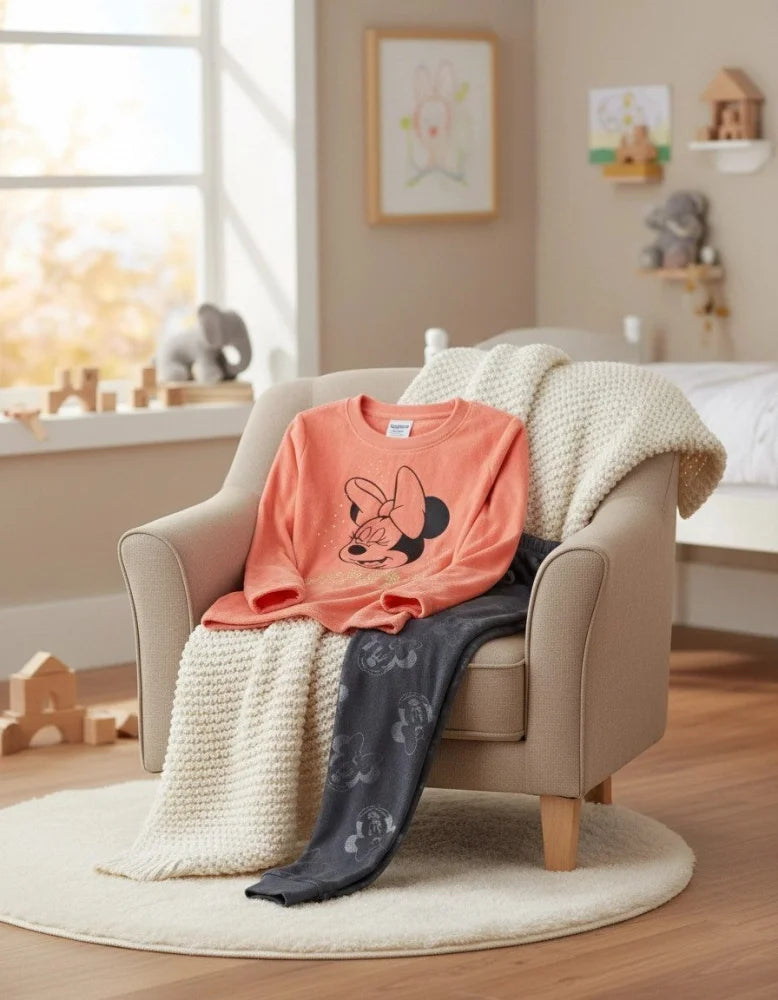 Disney Minnie Maus Kinder Velour Schlafanzug Pyjama Nachtwäsche Gr. 104-128 - WS-Trend.de