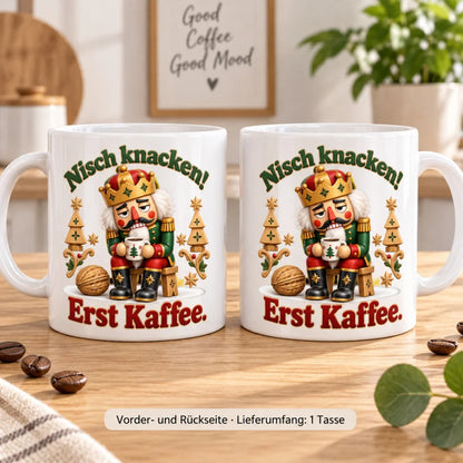 WS-Trend Nussknacker Tasse sächsischer Spruch Keramik 330 ml fürs Büro - WS-Trend.de