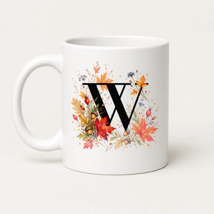 Herbst Tasse A-Z Buchstaben 325 ml Keramik Geschenkidee personalisiert - WS-Trend.de