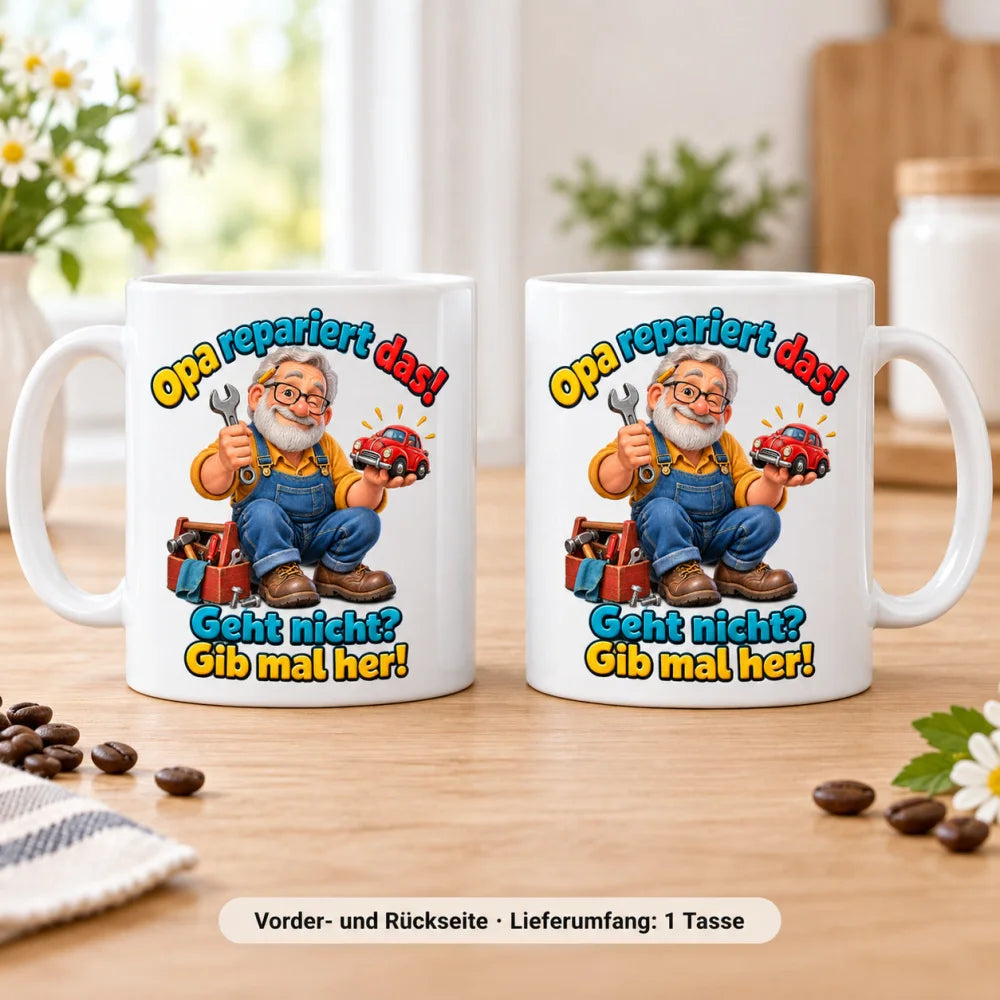 WS-Trend Werkstattopa Tasse Keramik 330 ml Geschenk für Opa mit Spruch - WS-Trend.de