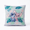 Disney Stitch und Angel Velours-Dekokissen 35x35x5 cm, Tropenmotiv