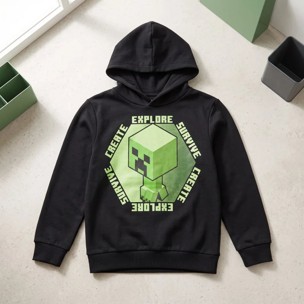 Minecraft Creeper Jungen Kinder Kapuzenpulli - WS-Trend.de