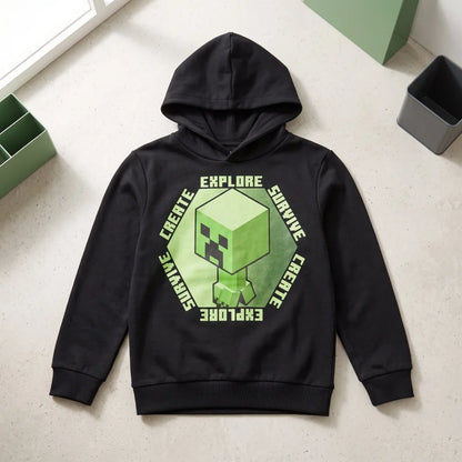 Minecraft Creeper Jungen Kinder Kapuzenpulli - WS-Trend.de