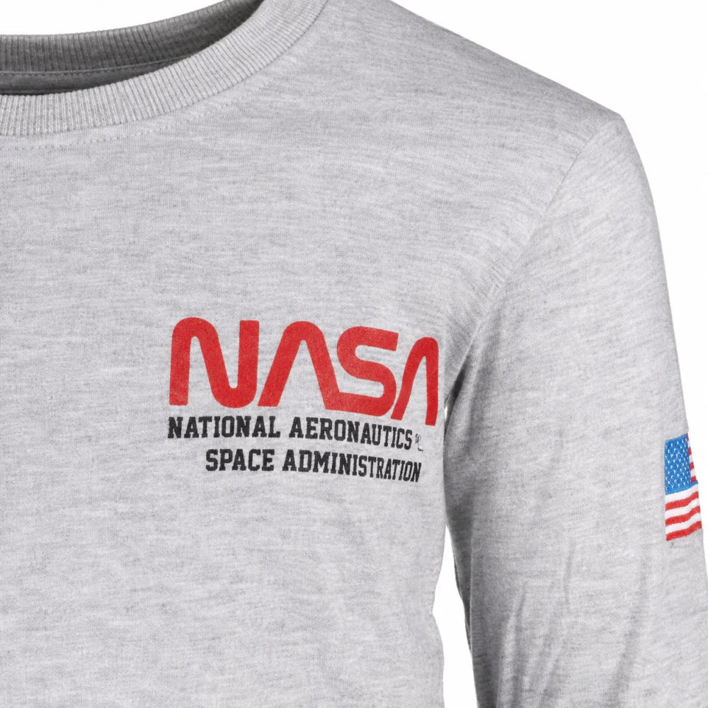 Print-Shirt NASA Space Center Kinder Jungen langarm T-Shirt Langarmshirt - WS-Trend.de