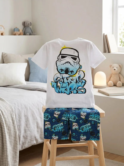 Star Wars Storm Trooper Kinder Pyjama Schlafanzug kurz 110-140 Motivwahl - WS-Trend.de