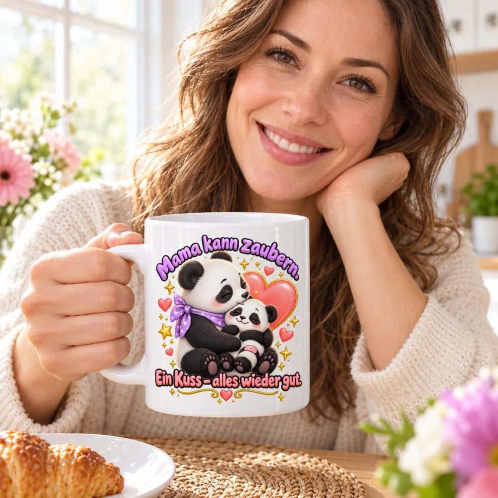 WS-Trend Pandamama Kaffeetasse Keramik 330 ml Mama Geschenk mit Spruch - WS-Trend.de