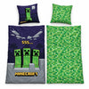 Minecraft Creeper Wendebettwäsche, 135-140x200 + 65x65 cm