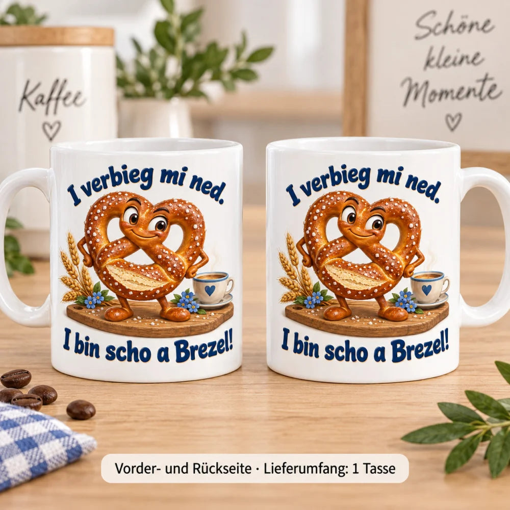 WS-Trend Brezel Tasse schwäbischer Spruch Keramik 330 ml Geschenktasse - WS-Trend.de
