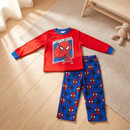 Marvel Spiderman Kinder Coral Schlafanzug Pyjama Pulli Hose Gr. 98-128 - WS-Trend.de