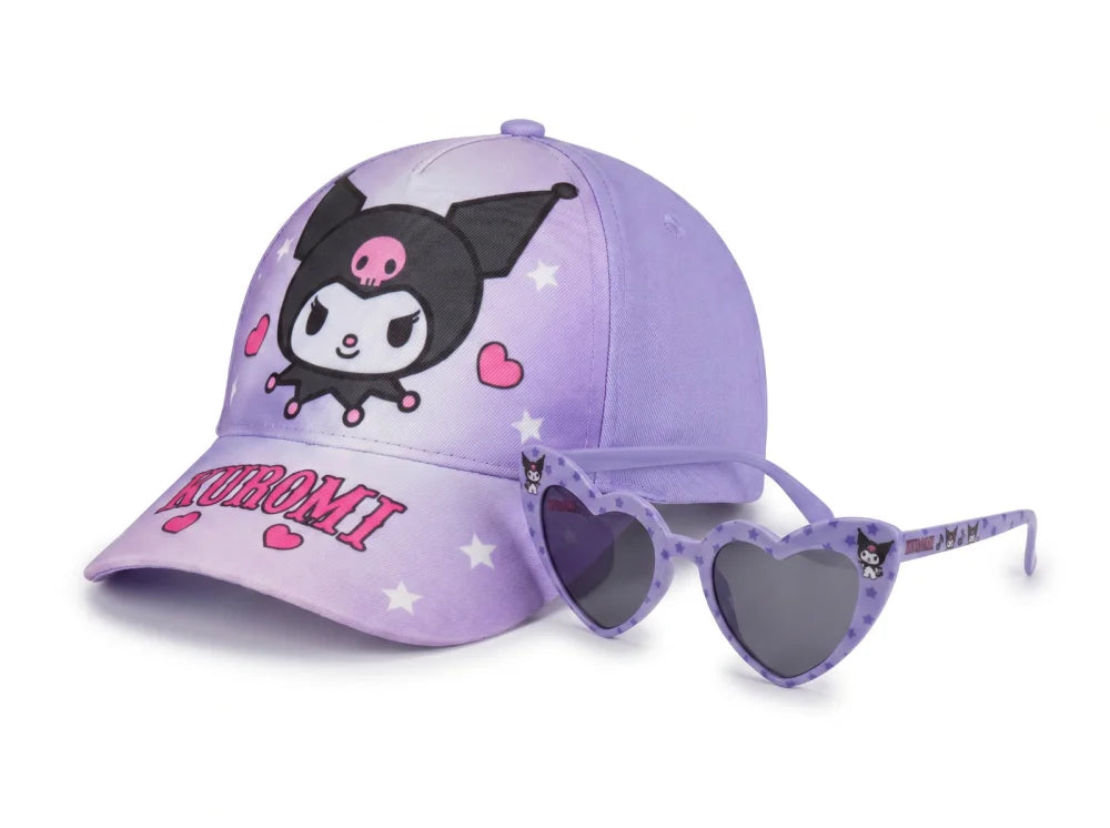 Hello Kitty Kuromi Kinder Basecap Baseball Kappe und Sonnenbrille Gr. 52-54 - WS-Trend.de