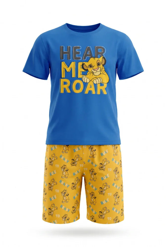 König der Löwen Simba Kinder Schlafanzug Pyjama kurzarm 98 -128 Baumwolle - WS-Trend.de