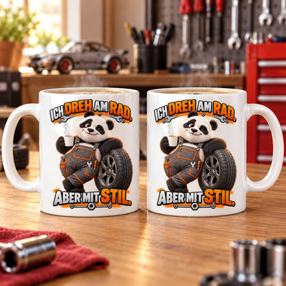 Auto Tasse Spruch Keramik 330 ml Geschenk für Autofan beidseitig Druck