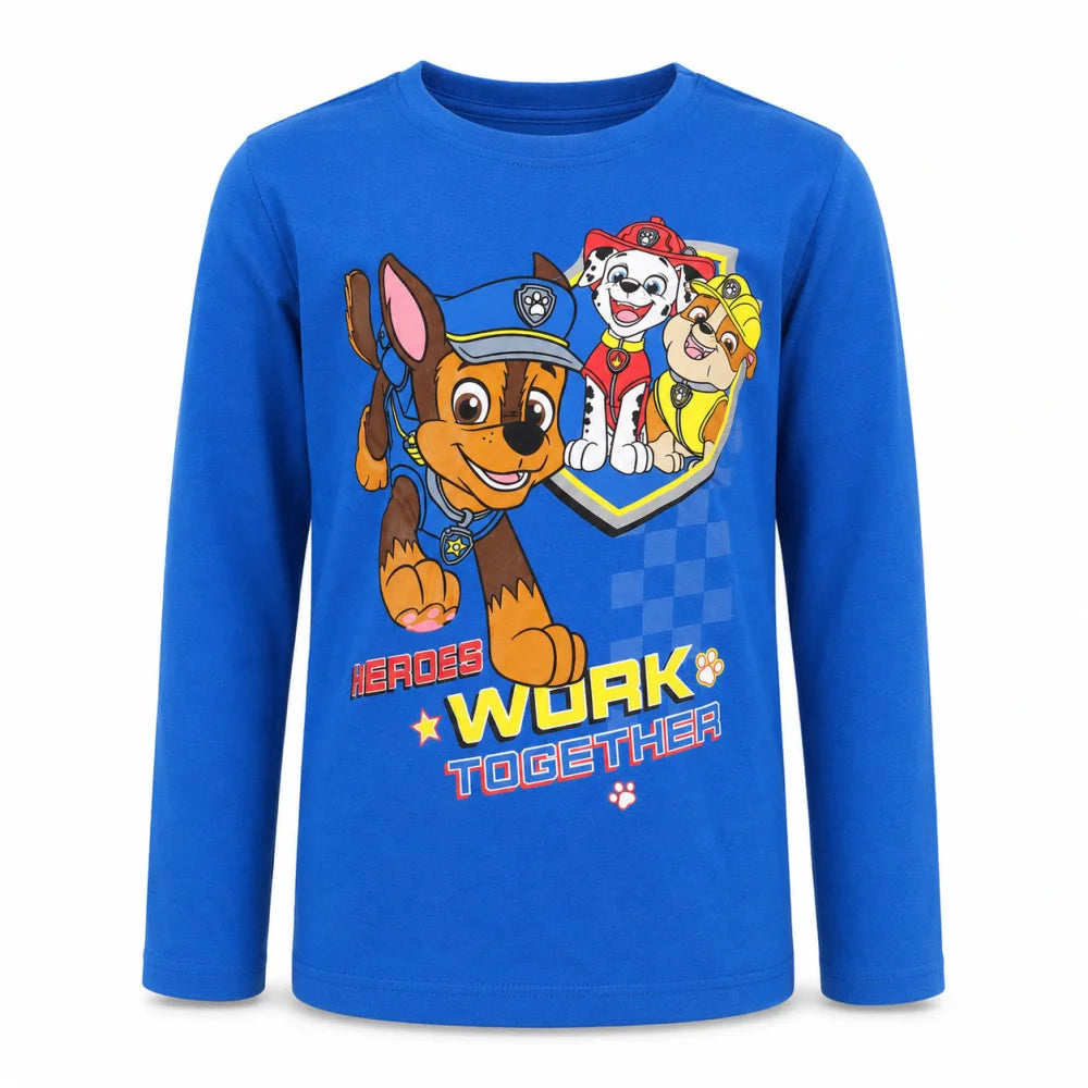 Paw Patrol Kinder Jungen langarm Shirt Gr. 98-128 Chase Marshall Rubble - WS-Trend.de