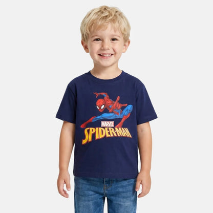 Marvel Spiderman Kinder Jungen T-Shirt Kurzarm Shirt Gr. 98 bis 128 Baumwolle - WS-Trend.de