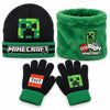 Minecraft Creeper Winterset: Mütze, Snood und Handschuhe, Größe 54