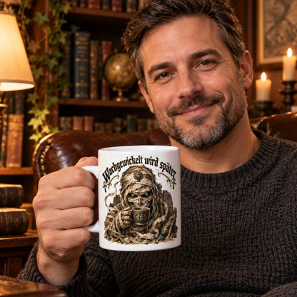 WS-Trend Mumienmorgen Horror Tasse Keramik 330 ml mit Motiv und Spruch - WS-Trend.de