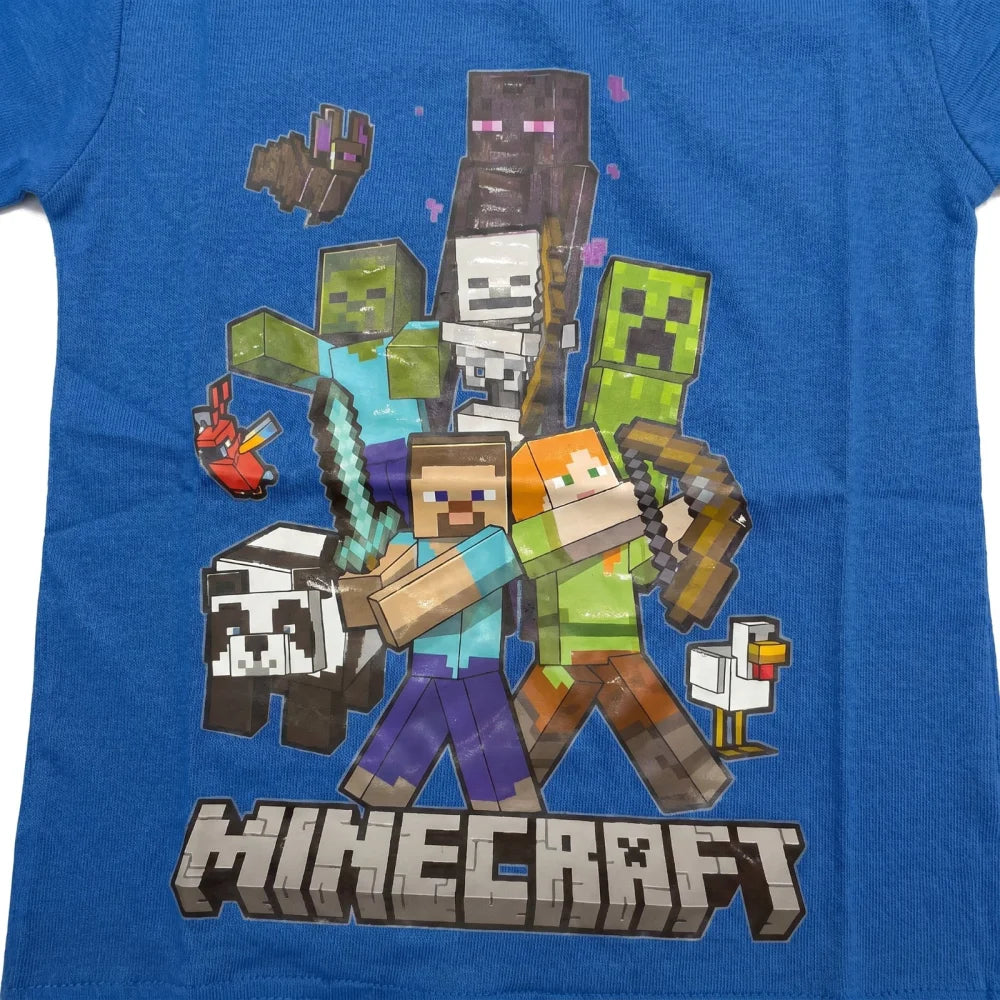 Minecraft Gamer Creeper Kinder T-Shirt Kurzarm Shirt Gr. 116-146 100% Baumwolle - WS-Trend.de
