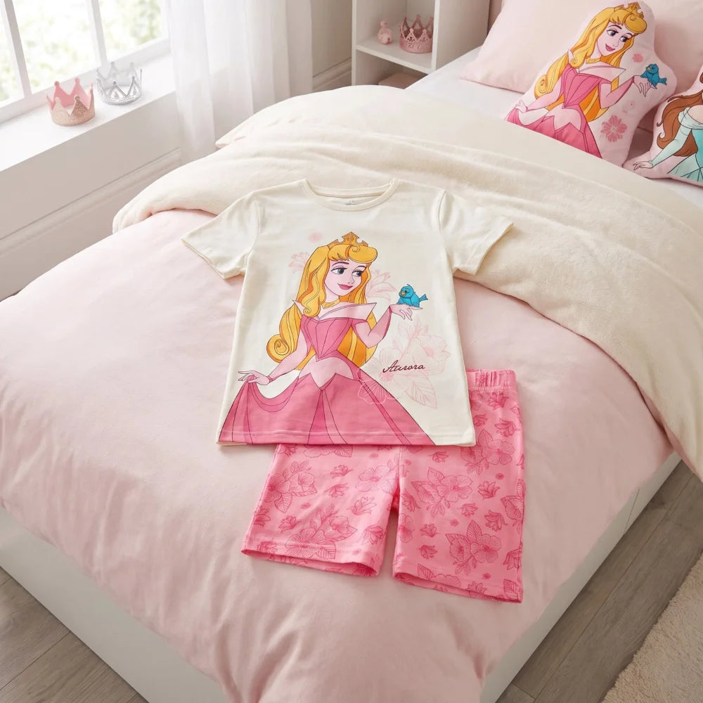 Disney Cinderella Rapunzel Kinder Schlafanzug Pyjama Gr. 92-128 100% Baumwolle - WS-Trend.de