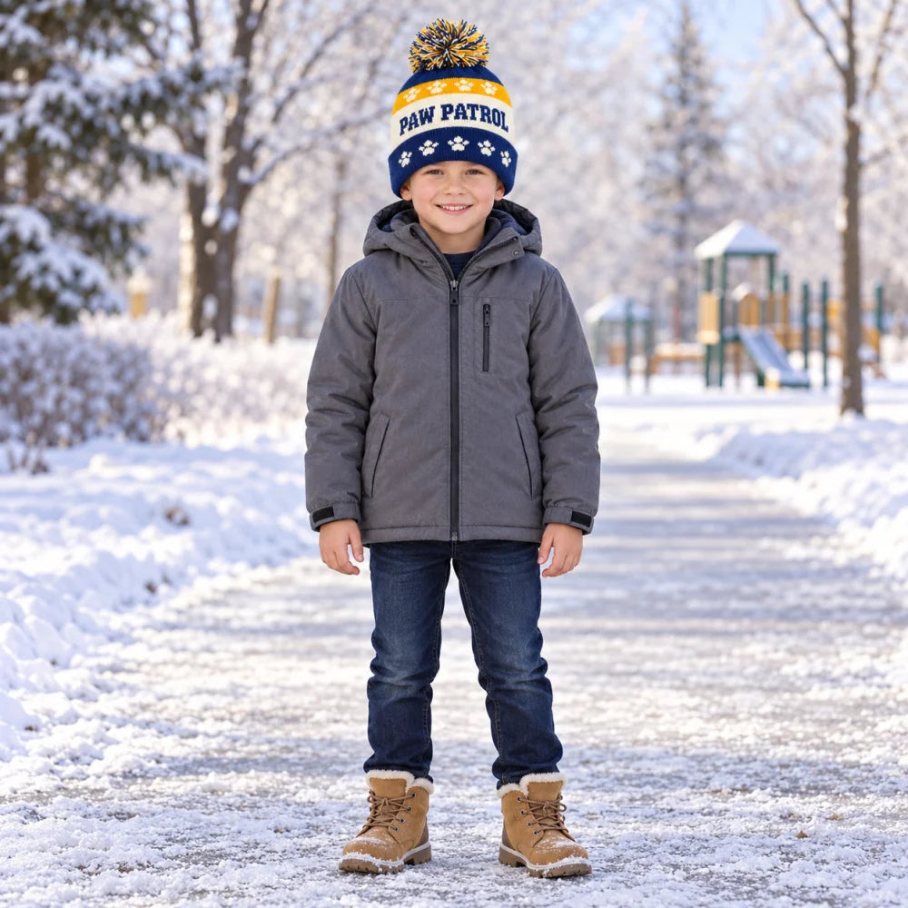 Paw Patrol Chase Kinder Jungen Winter Bommel Mütze Gr. 52-54 - WS-Trend.de