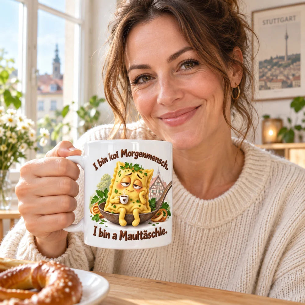 WS-Trend Maultäschle Tasse schwäbischer Spruch Keramik 330 ml Geschenk - WS-Trend.de
