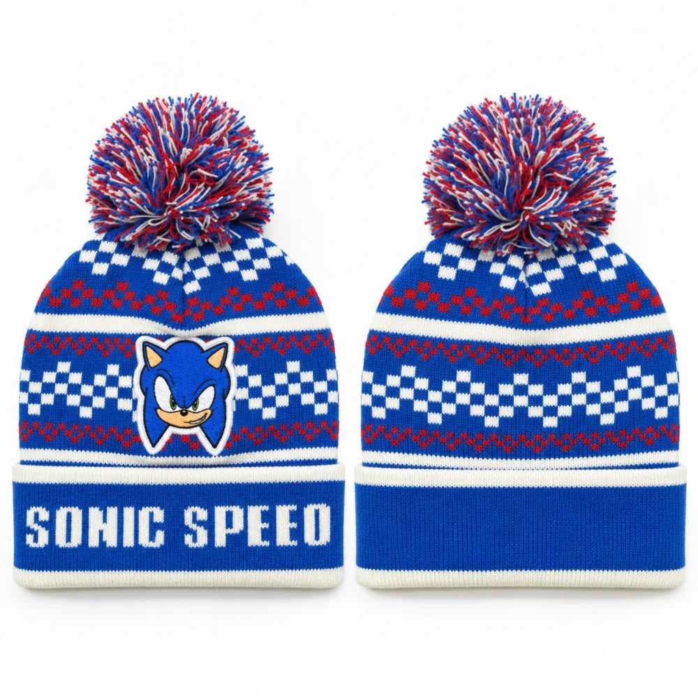 Sonic the Hedgehog Kinder Jungen Winter Bommel Mütze Gr. 52-54 - WS-Trend.de