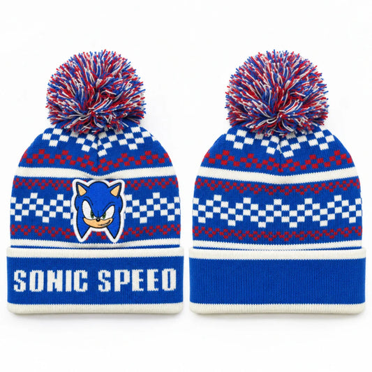 Sonic the Hedgehog Kinder Jungen Winter Bommel Mütze Gr. 52-54 - WS-Trend.de