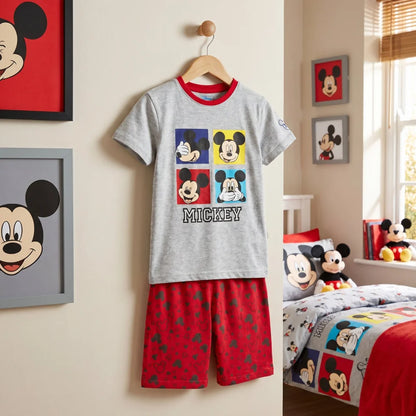 Disney Mickey Maus Kinder kurzarm Schlafanzug Pyjama Shirt Shorts 98-128 - WS-Trend.de