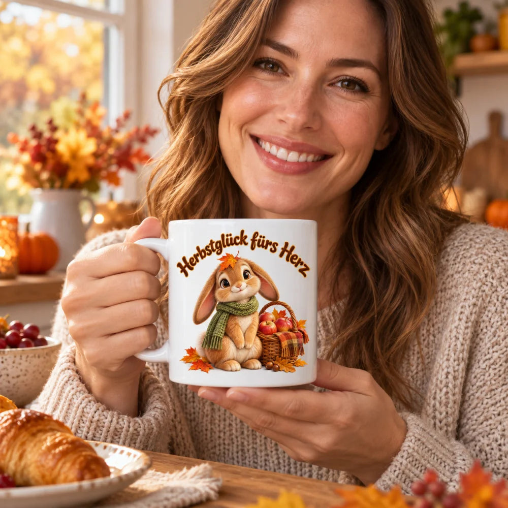 WS-Trend Herbst Tasse Hase mit Spruch Keramik 330 ml - WS-Trend.de