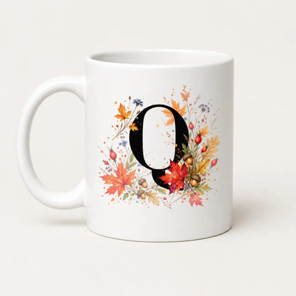 Herbst Tasse A-Z Buchstaben 325 ml Keramik Geschenkidee personalisiert - WS-Trend.de
