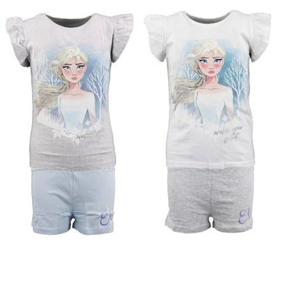 Disney Die Eiskönigin Kinder kurzarm Schlafanzug Pyjama 104 - 134 baumwolle NEU - WS-Trend.de