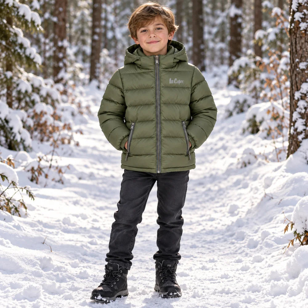 Lee Cooper Kinder Jungen Winterjacke Jacke mit Kapuze Parka Gr. 104-164 - WS-Trend.de