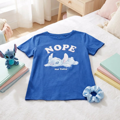 Disney Stitch Damen kurzarm Schlafshirt Nachthemd XS 100% Baumwolle - WS-Trend.de