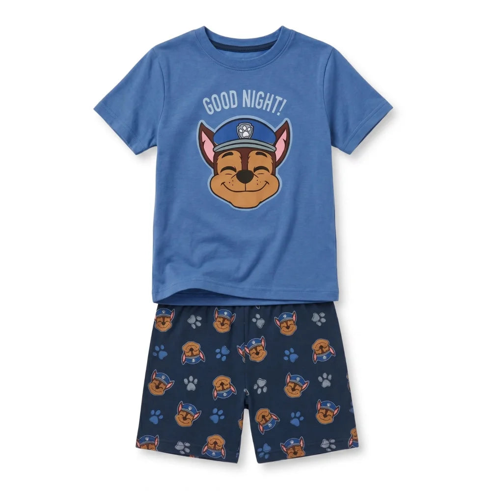 Paw Patrol Jungen Schlafanzug Pyjama Shirt Shorts Gr. 98-128 Baumwolle - WS-Trend.de
