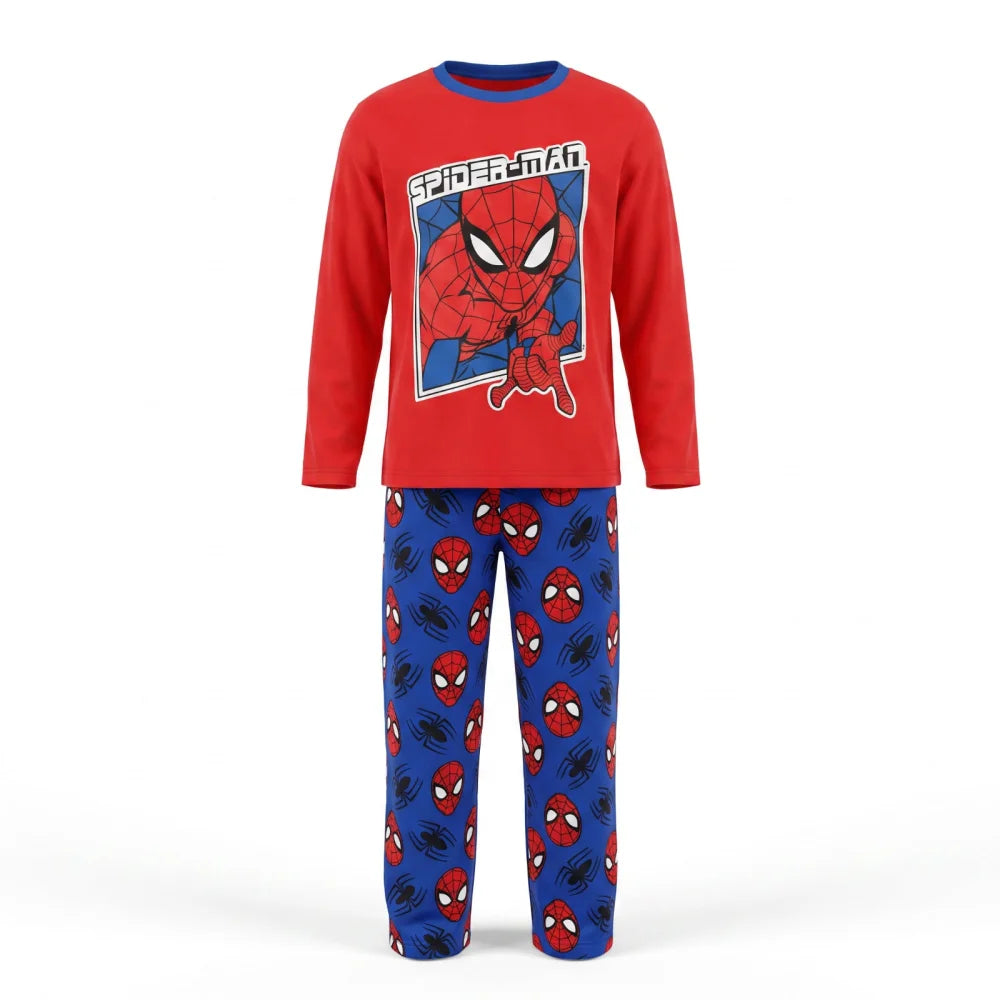 Marvel Spiderman Kinder Coral Schlafanzug Pyjama Pulli Hose Gr. 98-128 - WS-Trend.de