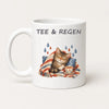 Tee & Regen Katze Tasse – gemütlicher Keramikbecher 325 ml