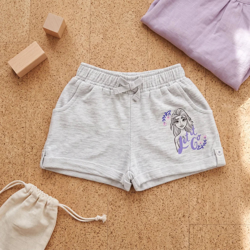 Disney Frozen Die Eiskönigin Elsa Kinder Shorts Mädchen 92-98 Blau Grau - WS-Trend.de