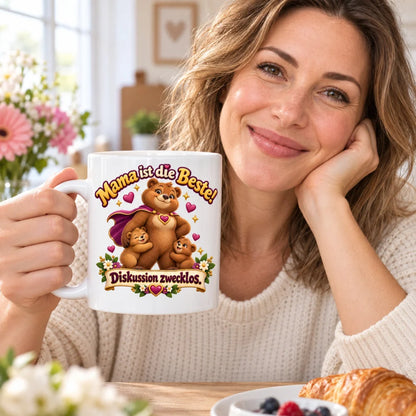 WS-Trend Bärenmama Kaffeetasse Keramik 330 ml Mama Geschenk mit Spruch - WS-Trend.de