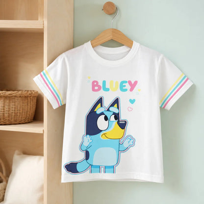 Bluey Bingo 2er Set Kinder Mädchen kurzarm T-Shirt Shirt Gr 92-98 Baumwolle - WS-Trend.de