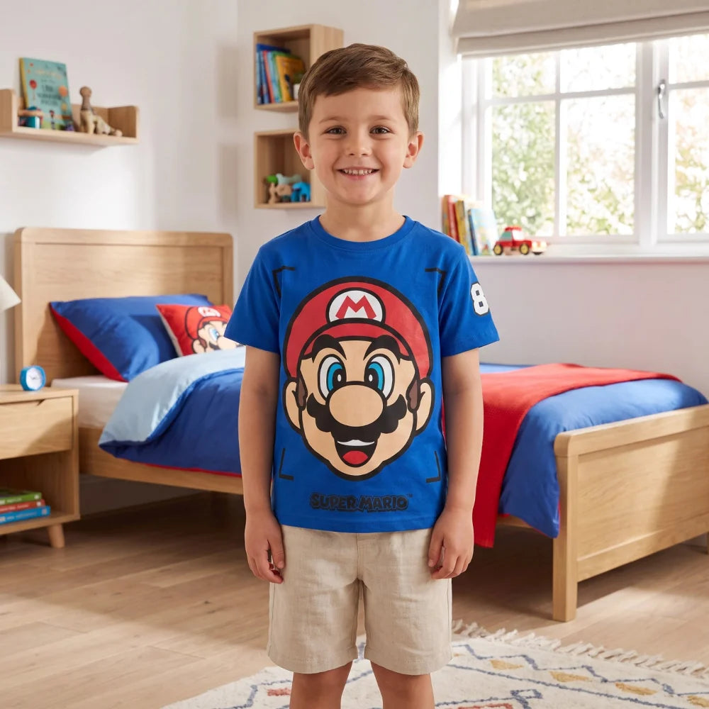Super Mario Kinder T-Shirt Kurzarm Shirt Gr.98 Luigi Cooper Toady Bowser - WS-Trend.de