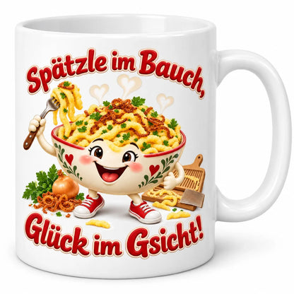 WS-Trend Spätzleglück Tasse Schwaben-Humor Keramik 330 ml Geschenkidee - WS-Trend.de