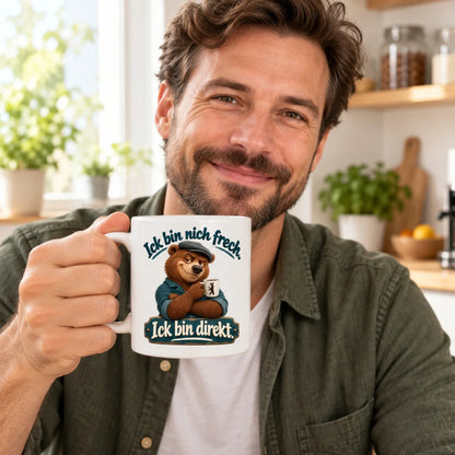 WS-Trend Berliner Bär Kaffeetasse mit Spruch Keramik 330 ml Motivtasse - WS-Trend.de
